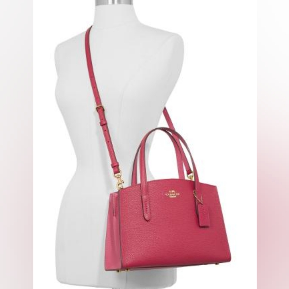 Coach Colorblocked Charlie 28 Carryall In Pebble Leather